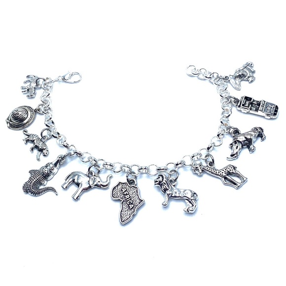Africa Safari Charm Bracelet Wild Animals - Picture 2 of 7
